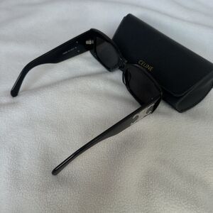 Celine Black Sunglasses with Logo Case